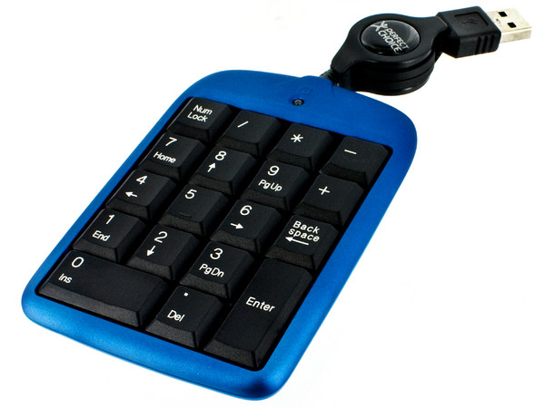 Teclado Numérico Perfect Choice, retráctil, USB. Color Azul