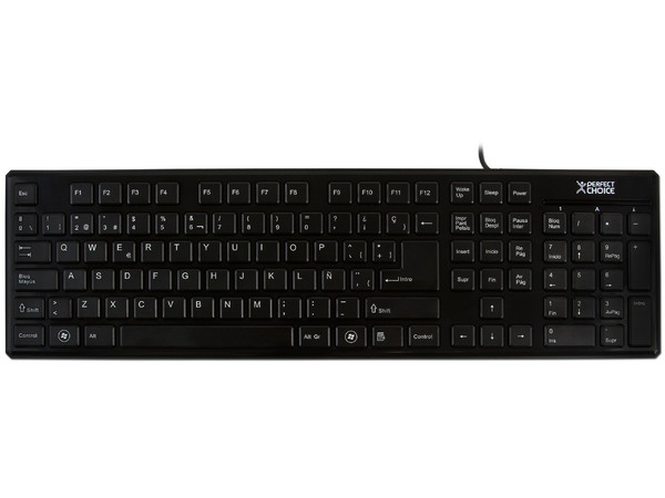 Teclado Slim Perfect Choice, USB. Color Negro