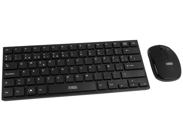 Teclado Compacto y Mouse Inalámbricos Perfect Choice, USB.