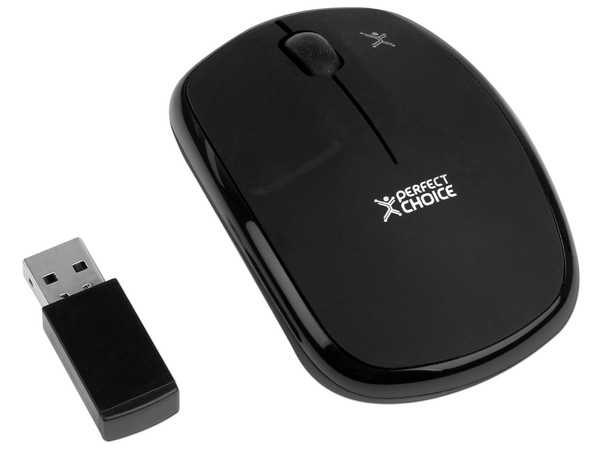 Teclado Compacto (versión en inglés) y Mouse Inalámbricos  Perfect Choice, USB.