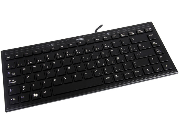 Teclado Compacto Perfect Choice Extend con Hub USB de 2 Puertos.