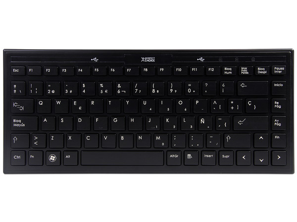 Teclado Compacto Perfect Choice Extend con Hub USB de 2 Puertos.