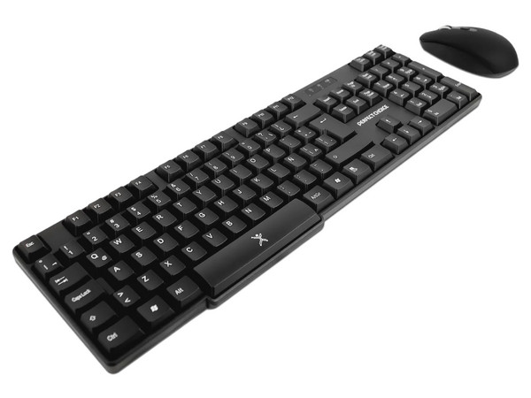 Kit de Teclado y Mouse óptico inalámbrico Perfect Choice PC-200994, antiderrames, USB.
