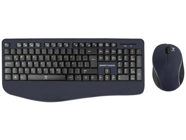 Teclado y Mouse inalámbricos Perfect Choice , USB, Español, Mouse de hasta 1200 DPI. Color Negro.