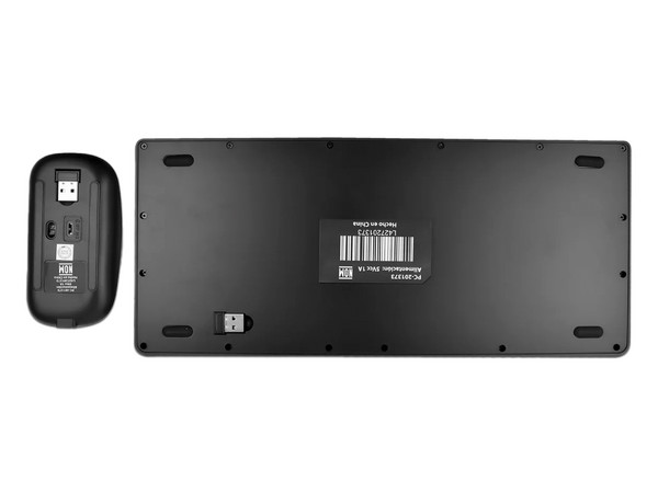 Kit de Teclado y Mouse Perfect Choice Zebrary, Bluetooth, Receptor USB, Batería Recargable, Color Negro.