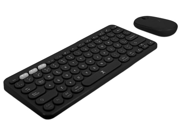 Kik Perfect Choice, Teclado y mouse inalámbrico ergonómico, Froyo, 1000 dpi, color negro.