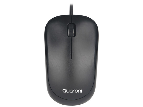 Teclado y Mouse Quaroni KAQ01, USB, Español. Color Negro.
