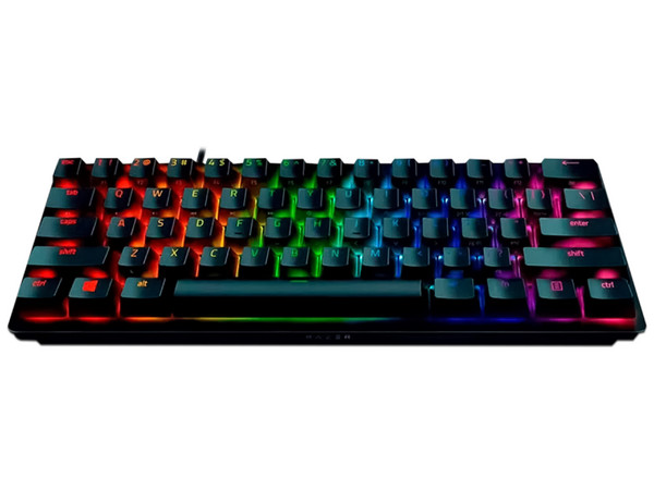 Teclado Gamer Razer Huntsman Mini, RGB, Interruptor opto mecánico, USB, Color Negro. (Versión en Español)