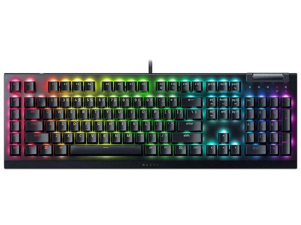 Teclado Gamer Mecánico Razer BlackWidow V4 X, iluminación RGB, Switches amarillos, USB, Color Negro.