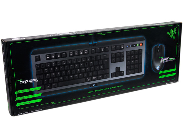Teclado Gamer Cyclosa y Gaming Mouse Abyssus Razer, El Kit Esencial para Gamers. Color Negro, USB.