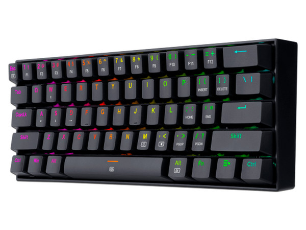 Teclado Mecánico Gamer Redragon Dragonborn K630 RGB, USB. Color Negro.