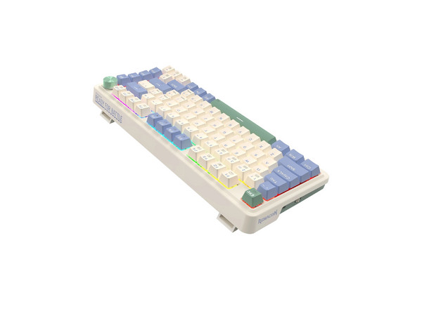 Teclado Inalámbrico Mecánico Redragon Ucal Pro K673, RGB, Receptor USB, Bluetooth. Color Blanco. (Versión en Inglés).