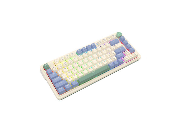 Teclado Inalámbrico Mecánico Redragon Ucal Pro K673, RGB, Receptor USB, Bluetooth. Color Blanco. (Versión en Inglés).