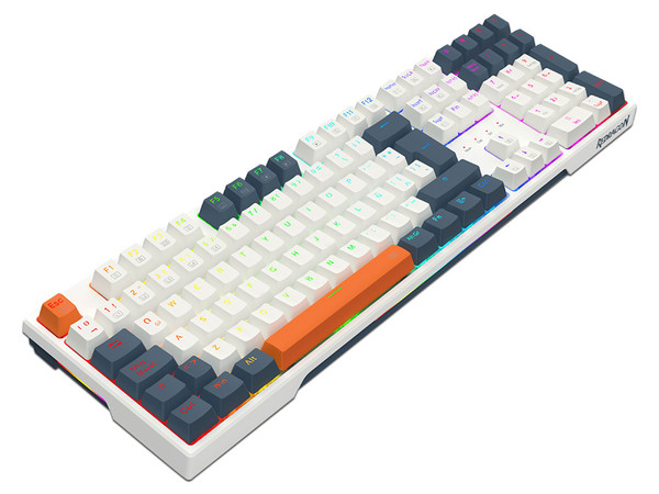 Teclado Gamer Mecánico Redragon Trundle K668, RGB, USB Tipo C. Color Blanco. (Versión en Inglés).