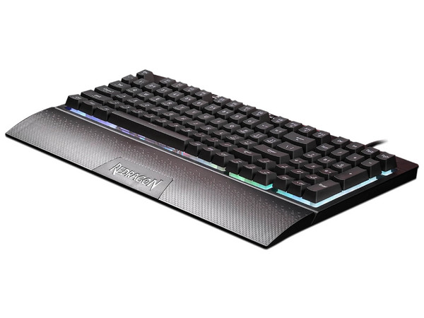 Teclado Gamer Redragon Shiva K515, Teclas Programables, Reposamuñecas, RGB, USB. Color Negro. (Versión en Español)