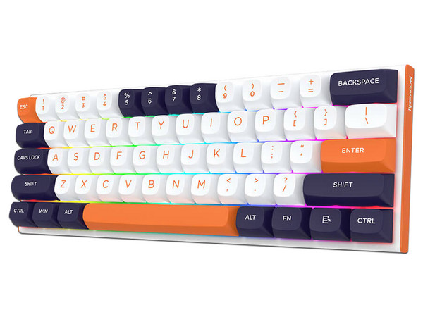 Teclado Gamer Redragon Fidd K683, Iluminación RGB, USB, Switch Magnético. Color Blanco. (Versión en Inglés).