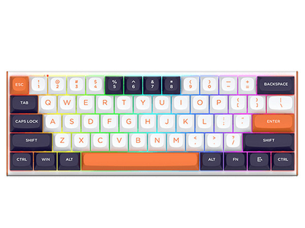 Teclado Gamer Redragon Fidd K683, Iluminación RGB, USB, Switch Magnético. Color Blanco. (Versión en Inglés).