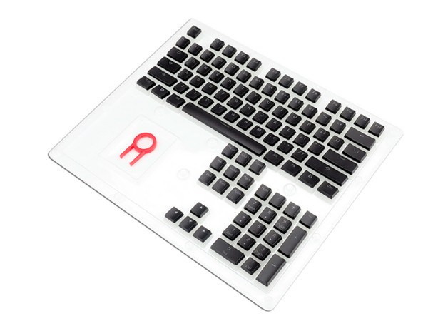 Set de Keycaps Redragon Scarab A130 para Teclado Mecánico, Doble Disparo, Versión en Inglés, Color Negro.
