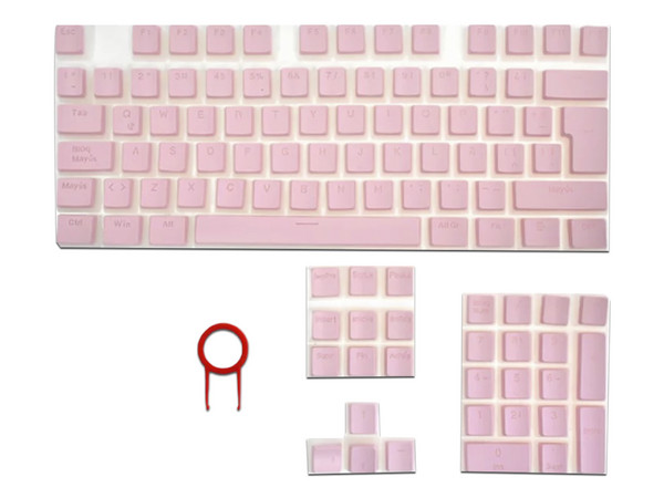 Set de Keycaps Redragon Scarab A130 para Teclado Mecánico, Doble Disparo, Color Rosa.
