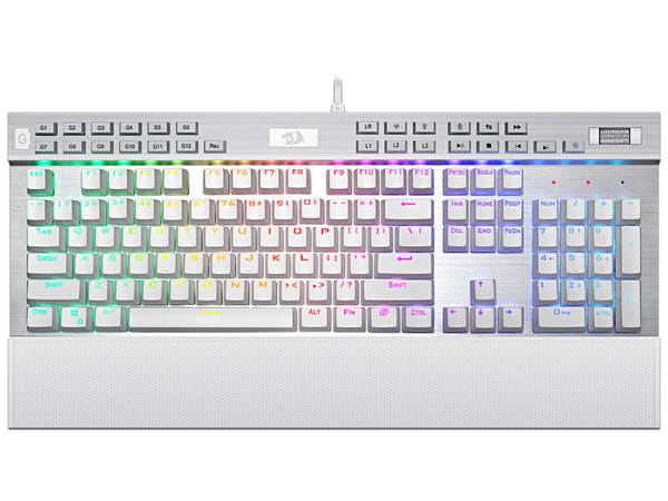 Teclado Gamer Mecánico Redragon Yama K550W, RGB, USB, Español. Color Blanco.