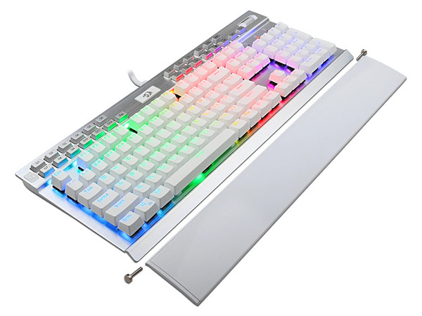 Teclado Gamer Mecánico Redragon Yama K550W, RGB, USB, Español. Color Blanco.