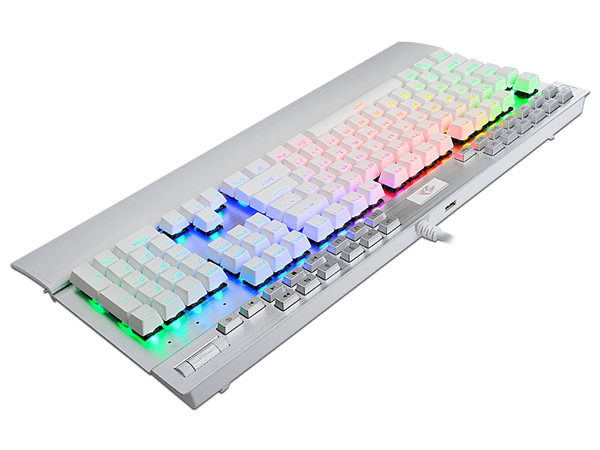 Teclado Gamer Mecánico Redragon Yama K550W, RGB, USB, Español. Color Blanco.