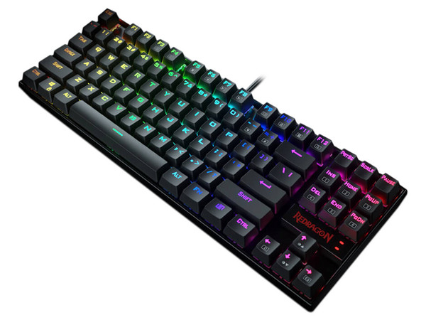 Teclado Mecánico Gamer Redragon Kumara K552 RGB, USB, Español. Color Negro.