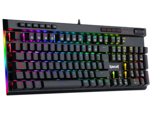 Teclado Optomecánico Gamer Redragon VATA PRO K80PRO, RGB, USB, Color Negro.
