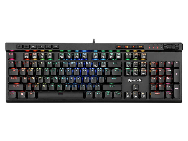 Teclado Optomecánico Gamer Redragon VATA PRO K80PRO, RGB, USB, Color Negro.