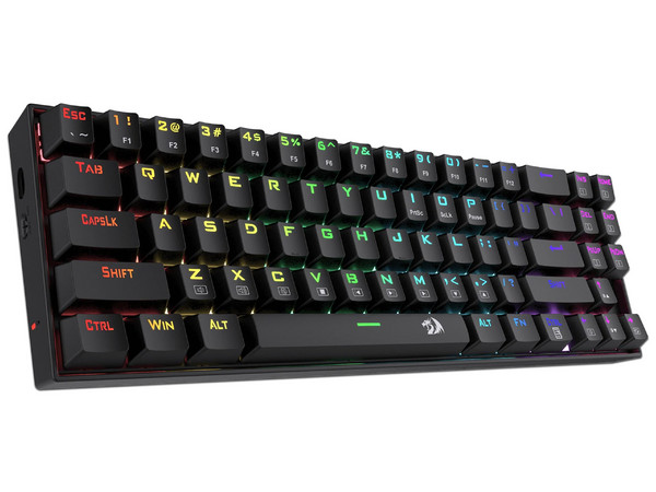 Teclado Mecánico Gamer Inalámbrico Redragon Deimos K599, Switch Redragon Red, RGB, Inglés, Receptor USB.