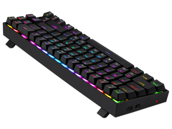 Teclado Mecánico Gamer Inalámbrico Redragon Deimos K599, Switch Redragon Red, RGB, Inglés, Receptor USB.