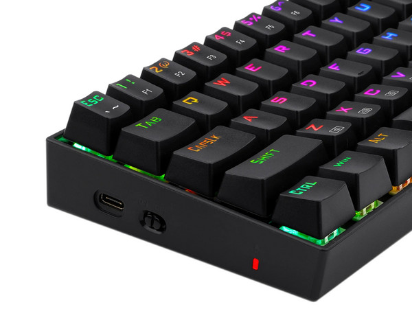 Teclado Mecánico Gamer Inalámbrico Redragon Deimos K599, Switch Redragon Red, RGB, Inglés, Receptor USB.
