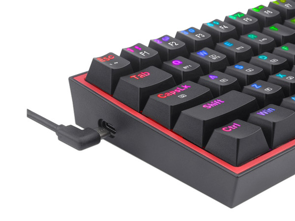 Teclado Gamer Mecánico Redragon FIZZ PRO K616-RGB B, RGB, Bluetooth, USB, Color Negro.