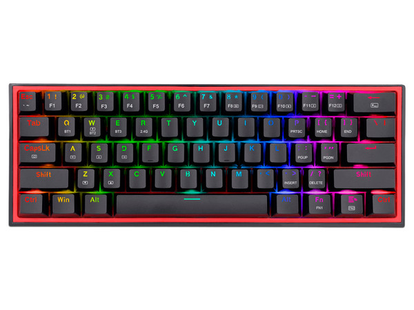 Teclado Gamer Mecánico Redragon FIZZ PRO K616-RGB B, RGB, Bluetooth, USB, Color Negro.