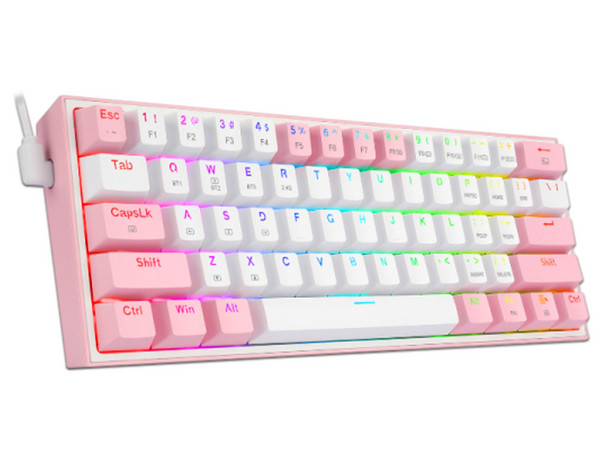 Teclado Mecánico Gamer Redragon Fizz Pro K616-RGB, Bluetooth, Color Rosa/blanco. (Versión en Inglés)