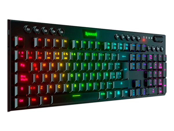 Teclado Mecánico Gamer Redragon Horus K618, RGB, USB, Bluetooth.