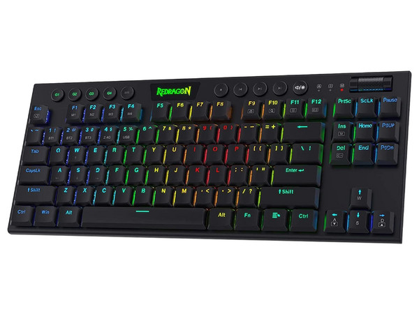 Teclado Mecánico Redragon Horus TKL K621-RGB-SP RD, RGB, Español, Color Negro.