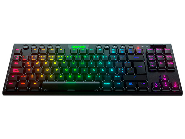 Teclado Mecánico Gamer Redragon K622 Horus TKL RGB, Switch Red Ultra Low Profile, USB, Color Negro.