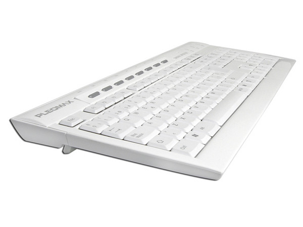 Teclado de Alta Calidad Samsung Pleomax Slim Zen Edition de Teclas Suaves, USB/PS2. Color Blanco