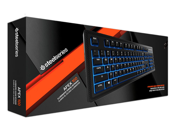 Teclado Gamer Steelseries Apex 100, Iluminación LED Azul (Versión en Español). Reacondicionado.