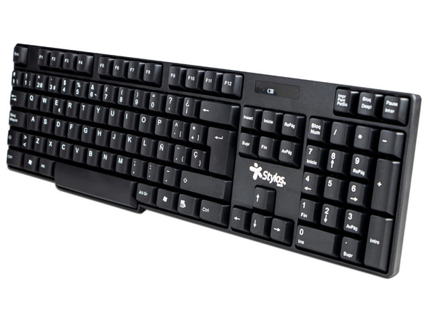 Kit de teclado y mouse Inalámbrico Stylos STPKTM3B, USB.