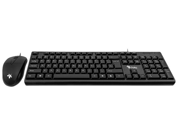 Kit de Teclado y Mouse Stylos STPKTM4B, USB. Color Negro.