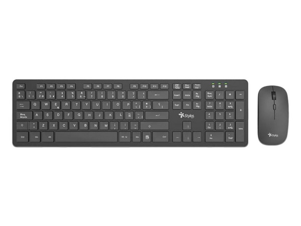 Teclado y ratón Inalámbrico Stylos SKM100, USB. Color Negro