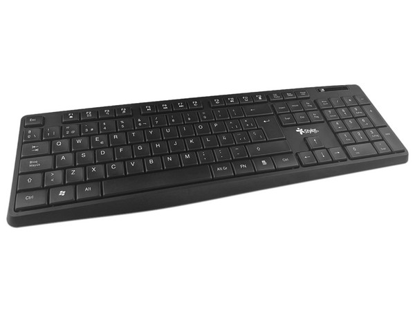 Teclado inalámbrico Stylos STPTEC4B, USB. Color Negro.