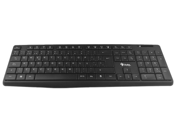 Teclado inalámbrico Stylos STPTEC4B, USB. Color Negro.