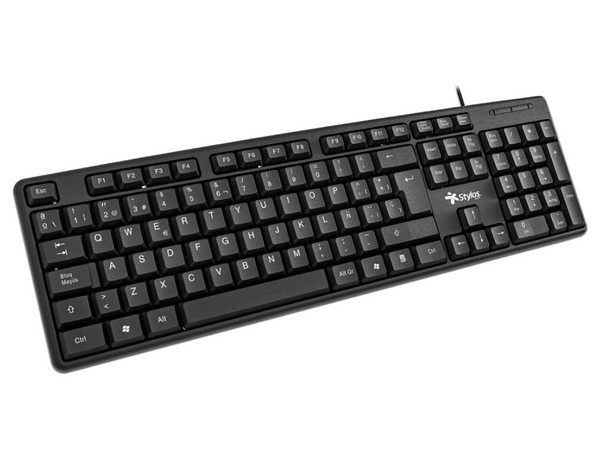 Teclado Alámbrico Stylos STPTEC5B, USB. Color Negro.