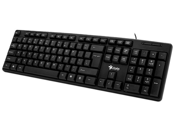 Teclado Alámbrico Stylos STPTEC5B, USB. Color Negro.
