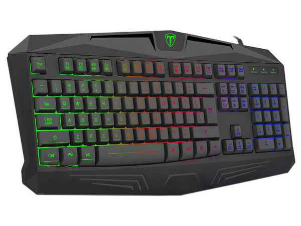 Teclado Gamer T-Dagger Tanker T-TGK106, Iluminación RGB, USB. Color Negro. (Versión en Español).