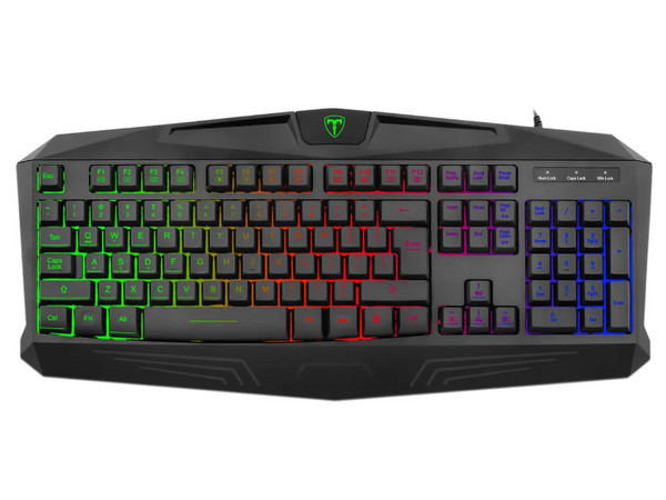 Teclado Gamer T-Dagger Tanker T-TGK106, Iluminación RGB, USB. Color Negro. (Versión en Español).