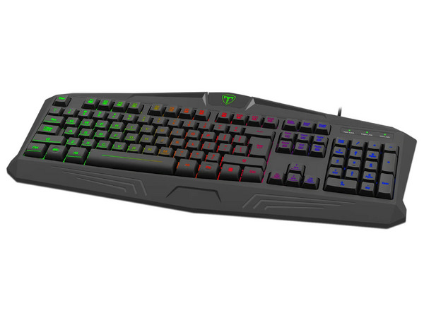 Teclado Gamer T-Dagger Tanker T-TGK106, Iluminación RGB, USB. Color Negro. (Versión en Español).